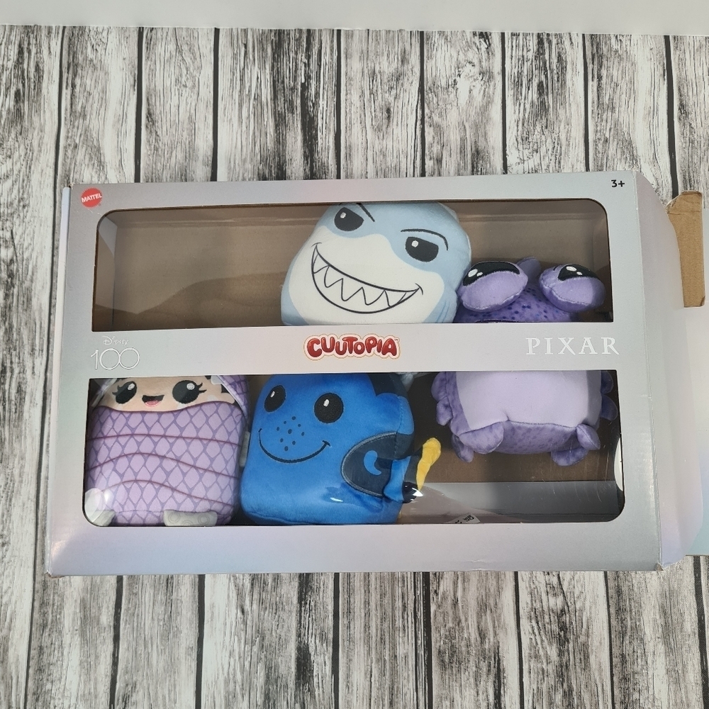 Mattel - Disney 100 x Pixar - Cuutopia 5” Squishy Plush - Set of 4